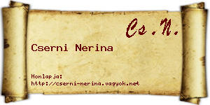 Cserni Nerina névjegykártya